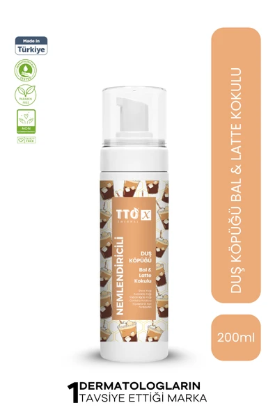 TTO-X Nemlendiricili Duş Köpüğü Bal&Latte Kokulu 200ml ürün görseli 1