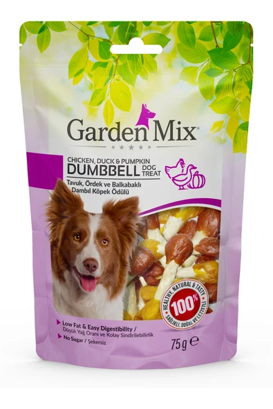 GARDENMİX Garden Mix Tavuk Ördek Ve Balkabaklı Dambıl Köpek Ödülü 75 Gr ürün görseli 1