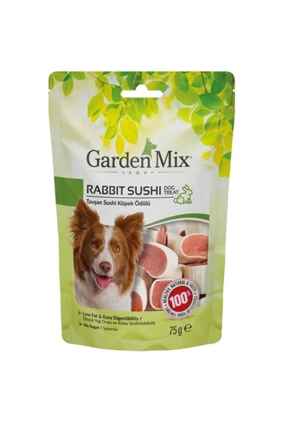 GARDENMİX Tavşan Sushi Köpek Ödülü 75 Gr SKT:05/2026 ürün görseli 1