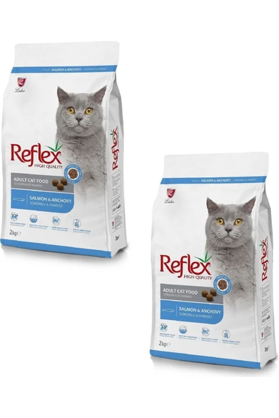 REFLEX Salmon Anchovy Somonlu Ve Hamsili Yetişkin Kedi Maması 2 Kg (2 Adet) ürün görseli 1