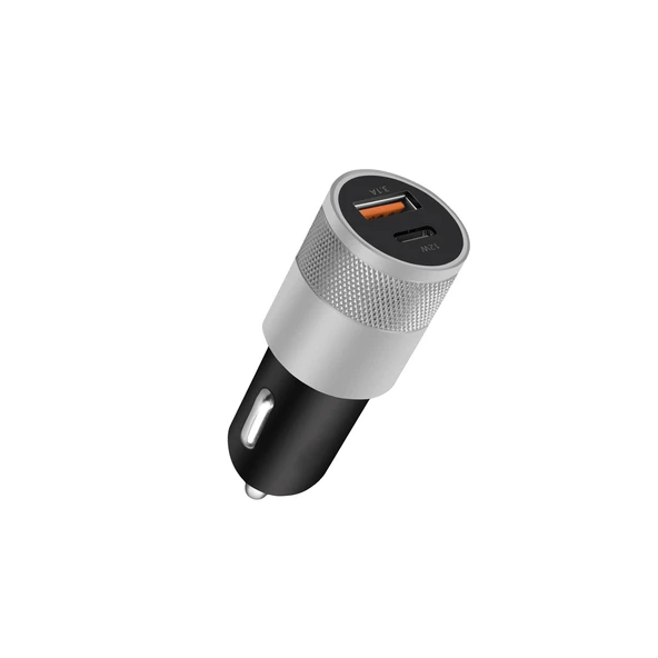 Araç İçi Metal Çakmaklık Şarj Cihazı 3.0 USB Type-C Hızlı Şarj ürün görseli 1