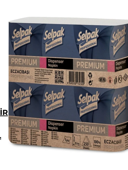 Selpak Premium Dispenser Peçete 250 x 18 ürün görseli 1
