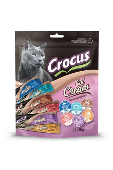 CROCUS Multıpack 6 Çeşit Krema Kedi Ödülü 30x15gr Skt:12/2027 ürün görseli 1