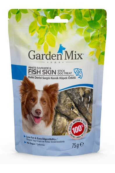 GARDENMİX Garden Mix Balık Derisi Sargılı Kemik Köpek Ödülü 75 gr ürün görseli 1