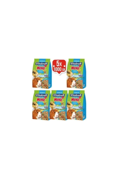 VİTAKRAFT Menu Vital Premium Ginepig Yemi 1 kg x 5 Adet ürün görseli 1