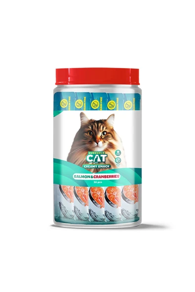 EUROCAT DEPOMIX EuroGold Cat Sıvı Kedi Ödülü Somon - Kızılcık 30x15Gr ürün görseli 1