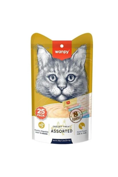 WANPY Karışık Sıvı Kedi Ödül Maması 25x14 gr ürün görseli 1