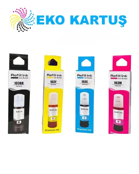 Epson Ecotank L5296 Muadil 103 Mürekkep Seti Renkli ürün görseli 1