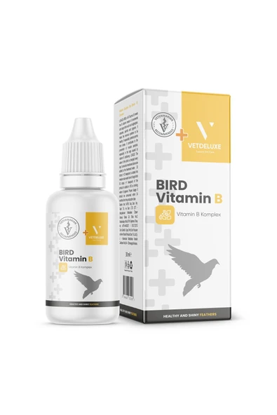 VETDELUXE Bird Vitamin B Likit Kuşlar Için Sıvı B Vitamini Tüy Dökülmesine Karşı Sıvı Vitamin 30 ml ürün görseli 1