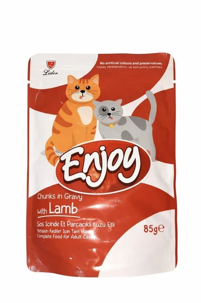Enjoy Pouch Kuzulu Kedi Konservesi 85 gr ürün görseli 1