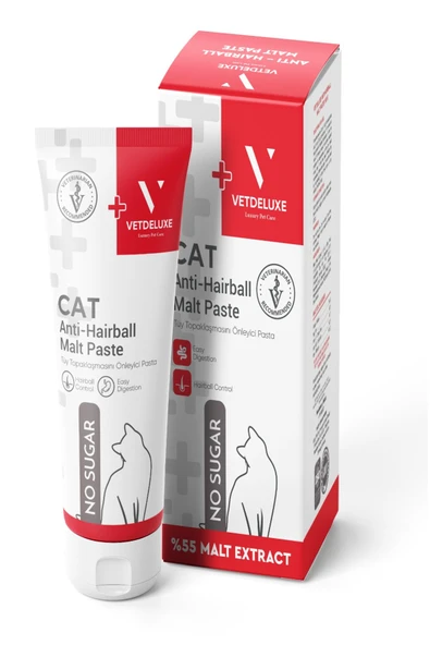 VETDELUXE Anti Hairball Adult Cat Malte Paste Tüy Yumağı Önleyici Yetişkin Kedi Malt Macunu 100 gr ürün görseli 1