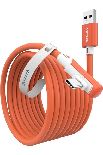 5 M Usb-C Vr Kablo – Quest2/quest Pro/pico 4 Uyumlu Yüksek Hızlı Bağlantı Kablosu TURUNCU ürün görseli 1