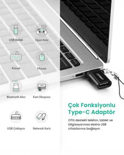 UGREEN Type-C to USB 3.0 Dönüştürücü, 50283 - Resim 2
