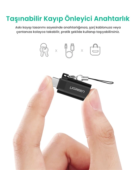 UGREEN Type-C to USB 3.0 Dönüştürücü, 50283 - Resim 6