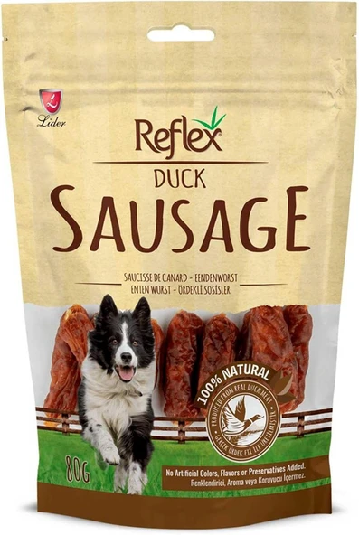 Reflex Kurutulmuş Duck Sausage Ördekli Sosis Köpek Ödülü 80 Gr ürün görseli 1