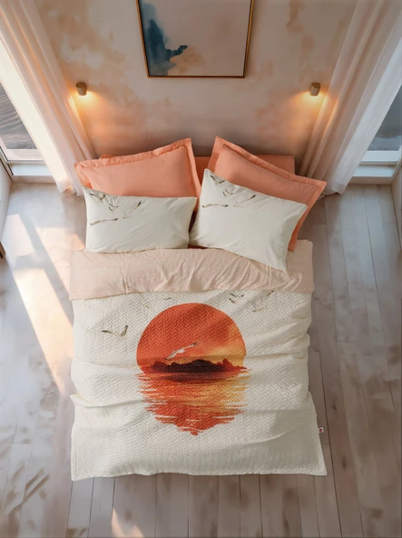 Cotton Box Maritime Tek Kişilik Complete Set Sunset Somon ürün görseli 1