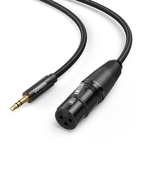 UGREEN 3.5mm Erkek – XLR Dişi Mikrofon / Ses Kablosu 2m, 20244 ürün görseli 1
