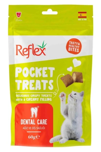 Reflex Pocket Treats Ağız ve Diş Sağlığı 60 gr Kedi Ödül Maması ürün görseli 1