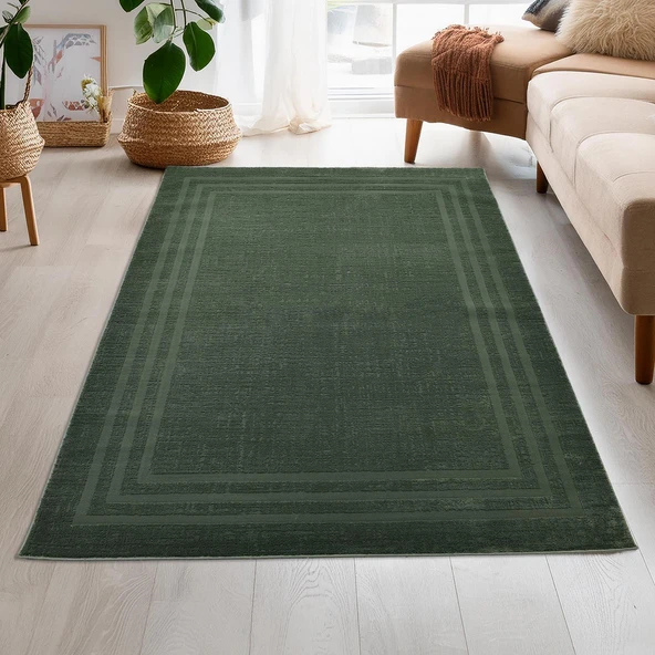Latte Yumuşak Peluş Yeşil Çocuk Odası Oturma Odası Salon Mutfak Halısı Y495A ürün görseli 1