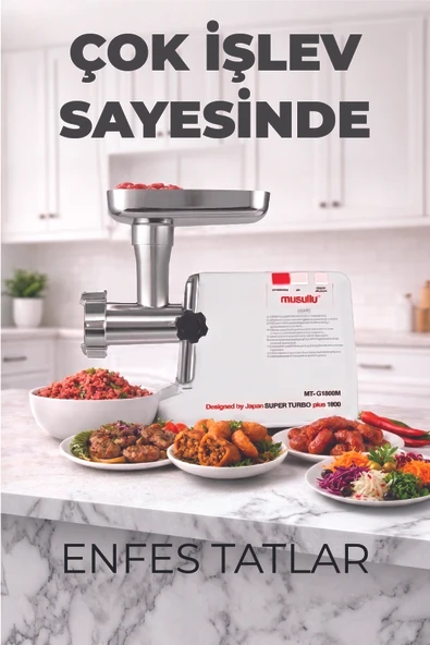 Musullu Et Kıyma Makinesi Rendeli 1800 W ürün görseli 1