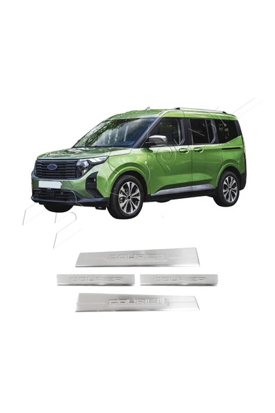 BRSPLAST Ford Courier Uyumlu 2023 Ve Üzeri Krom Kapı Eşiği 4 Parça Paslanmaz Çelik ürün görseli 1