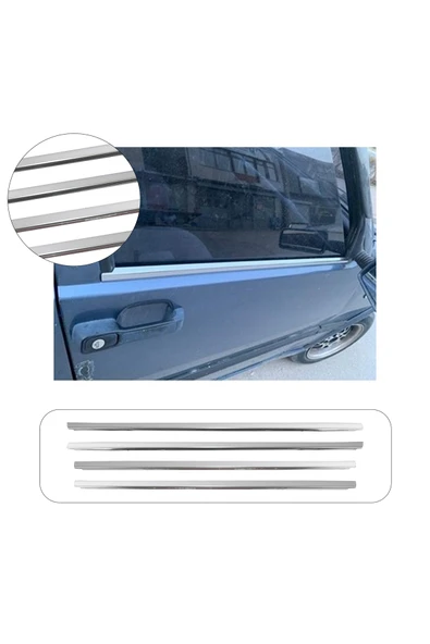 BRSPLAST Fiat Uno Uyumlu Krom Cam Çıtası 4 Pasça Paslanmaz Çelik ürün görseli 1