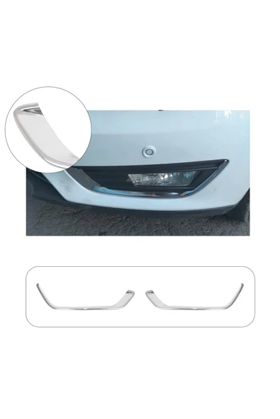 BRSPLAST Ford Focus 3,5 Uyumlu 2014-2018 Krom Sis Çerçevesi 2 Parça Paslanmaz Çelik ürün görseli 1