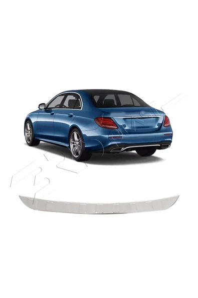 BRSPLAST Mercedes E Serisi W213 Limo Uyumlu 2016 ve Üzeri Krom Arka Tampon Üstü Koruma Paslanmaz Çelik ürün görseli 1