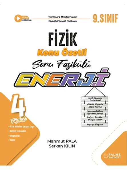 PALME 9.SINIF ENERJİ FİZİK KONU ÖZETLİ SORU FASİKÜLLERİ (4 FASİKÜL) ürün görseli 1