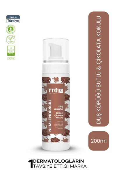 TTO-X Nemlendiricili Duş Köpüğü Sütlü&Çikolata Kokulu  200ml ürün görseli 1