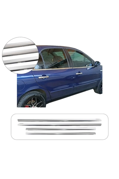 BRSPLAST Fiat Marea Sedan Uyumlu 2008 Ve Üzeri Krom Cam Çıtası 4 Parça Paslanmaz Çelik ürün görseli 1