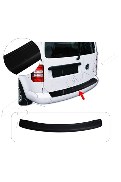 BRSPLAST Volkswagen Caddy Uyumlu 2003-2015 Abs Geniş Arka Tampon Üstü Koruma ürün görseli 1