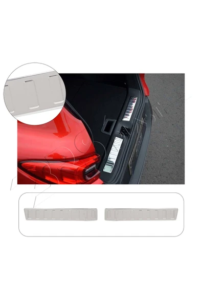 BRSPLAST Renault Kadjar Uyumlu 2015-2019 Krom Bagaj İç Eşiği 2 Parça Paslanmaz Çelik ürün görseli 1
