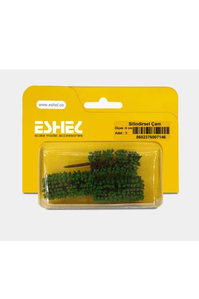 6 Cm 3'lü Silindirsel Çam ürün görseli 1
