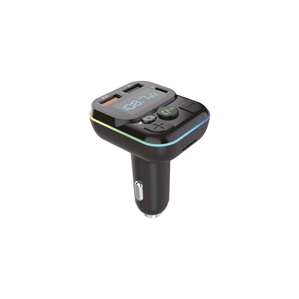 Kablosuz Araç FM Modülatör MP3 Player PD 20W Hızlı Şarj Power 3.0 Dijital Ekranlı ürün görseli 1