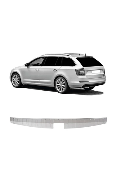 BRSPLAST Skoda Octavia 3 Station Wagon (SW) Uyumlu 2013-2020 Krom Bagaj İç Eşiği Paslanmaz Çelik ürün görseli 1
