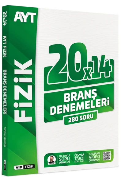 VİP Fizik AYT Fizik Tamamı Video Çözümlü 20x14 Branş Denemeleri VİP Fizik Yayınları ürün görseli 1