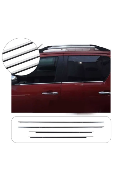 BRSPLAST Toyota Hilux Uyumlu 2006-2014 Krom Cam Çıtası 4 Parça Paslanmaz Çelik ürün görseli 1