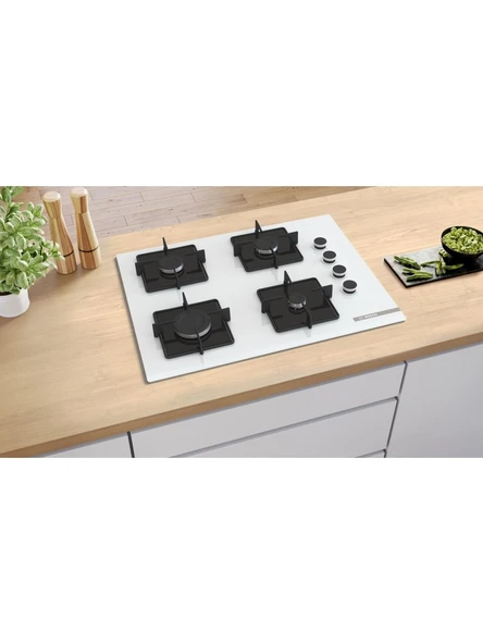 Bosch POP7C2P30O Beyaz Cam Ankastre Ocak - Resim 2