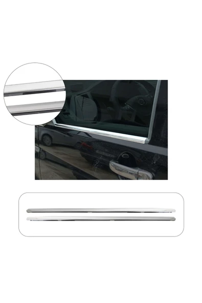 BRSPLAST Volkswagen Transporter T6 Uyumlu 2015 Ve Üzeri Krom Cam Çıtası 2 Parça Paslanmaz Çelik ürün görseli 1