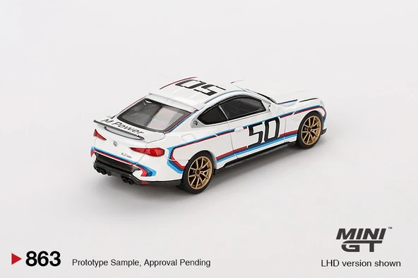 Mini GT BMW 3.0 CSL White BL 863 - Resim 3