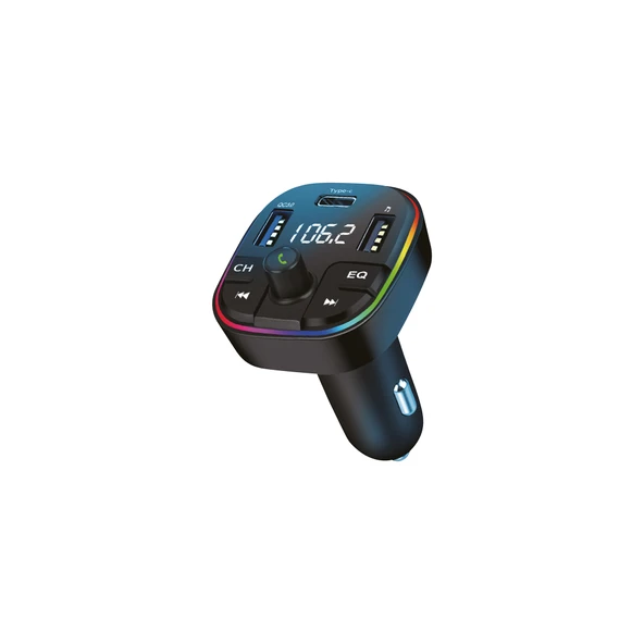 Bluetooth Araç FM Modülatör 20W 3.4A Hızlı Şarj USB Araç Şarj Cihazı Dijital Ekranlı ürün görseli 1