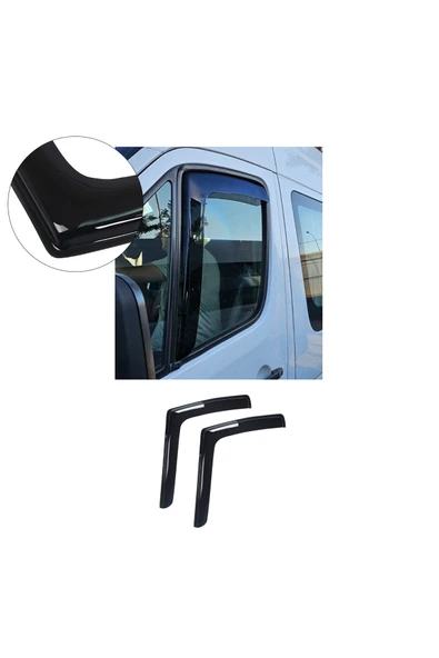 BRSPLAST Mercedes Sprinter W906 Uyumlu Abs Geçmeli Cam Rüzgarlığı 2 Parça ürün görseli 1