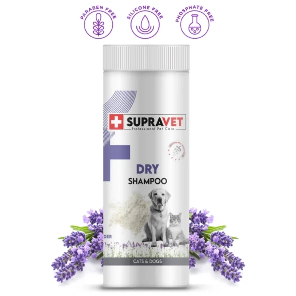Supravet Dry Shampoo Lavanta Özlü Kedi Köpek Toz Şampuan 150 ML ürün görseli 1