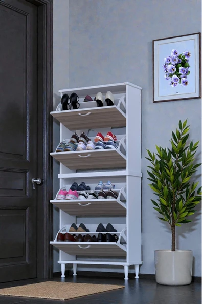 Eliusta Berry Cordoba 8 Raflı 4 Düşer Kapaklı Ayakkabılık  72 cm Genişlik x 168x26 cm  Ayakkabılık ürün görseli 1