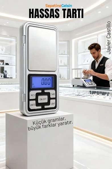 Sepetinegelsin Dijital Hassas Elektronik Cep Terazisi Tartı ürün görseli 1