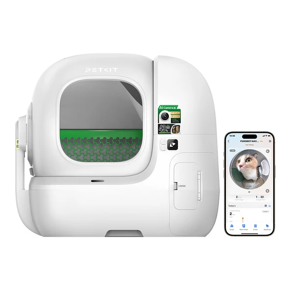 Petkit Purobot Max Pro 2 Akıllı Kedi Tuvaleti Beyaz ürün görseli 1
