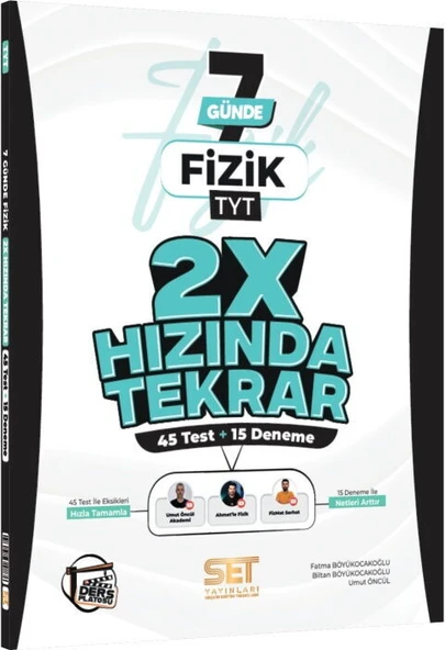 Set Yayınları TYT Fizik Ders Platosu 7 Günde 2X Hızında Tekrar ürün görseli 1