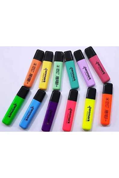 Fosforlu Kalem Neon Sarı 10'lu Paket - Resim 2