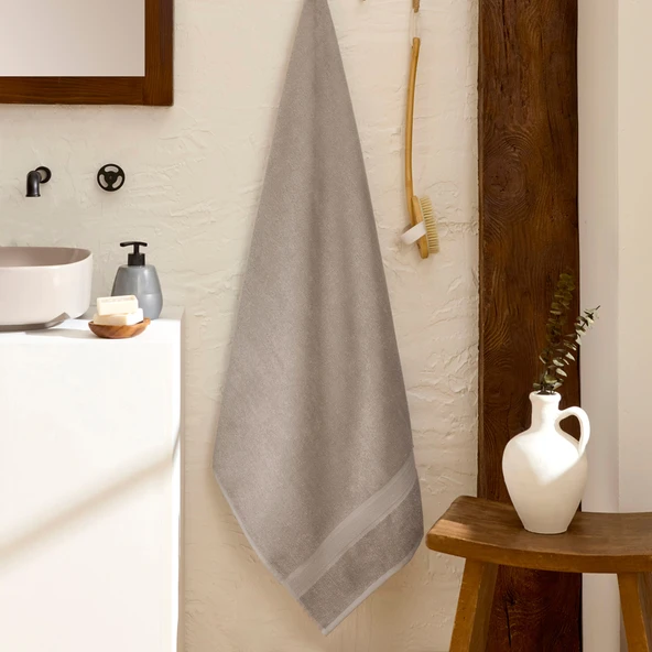 Karaca Home Artisan %100 Pamuk Clove Banyo Havlusu Gri 80x150 cm ürün görseli 1